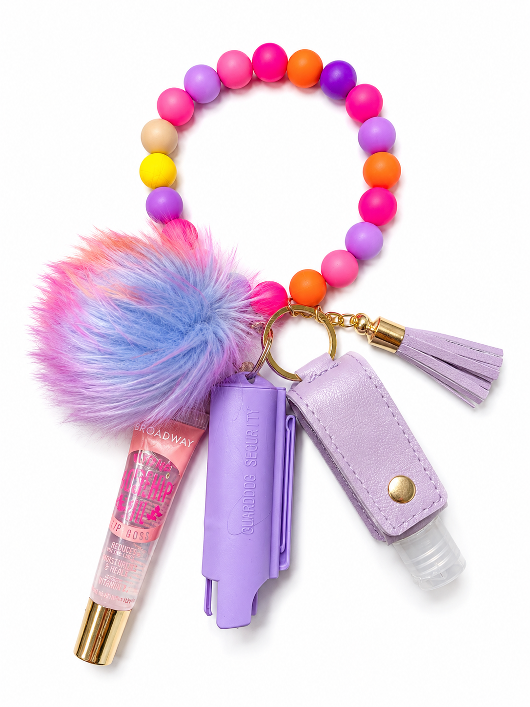 Wristlet keychain w/mace