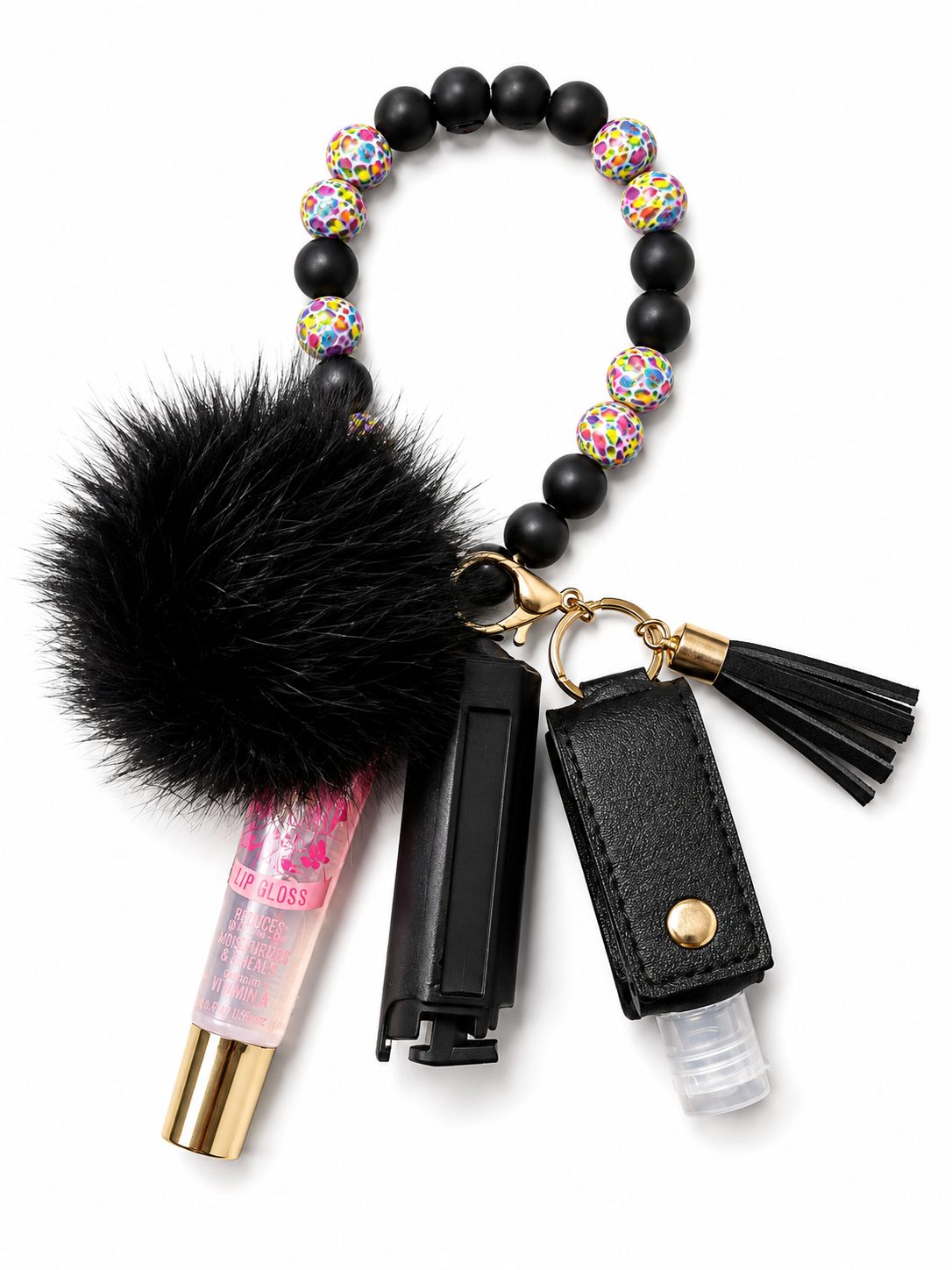 Wristlet keychain w/mace