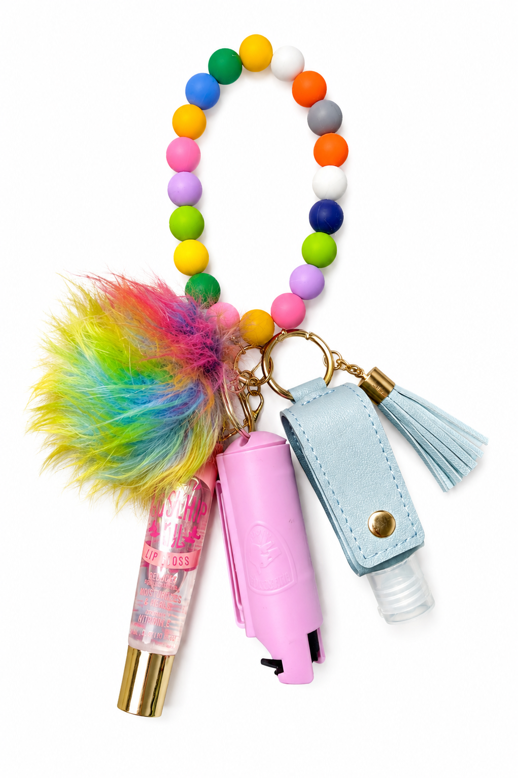Wristlet keychain w/mace